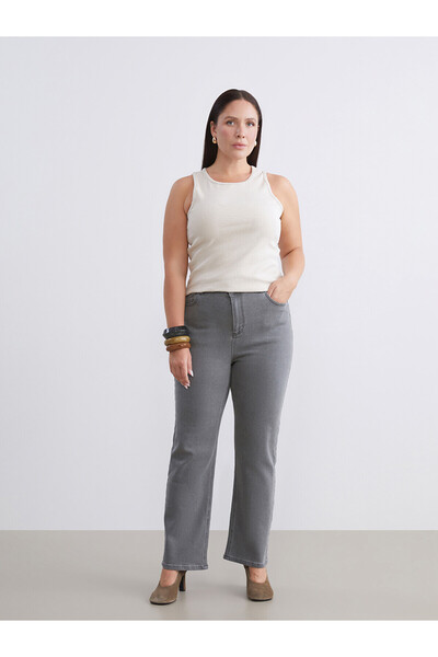 LC Waikiki Alita City Farkıyla Soulife Gray Denim Straight Wideleg High Waist...