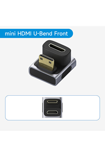 Choice4 محول HDMI صغير من هاجيبيس بزاوية 90 درجة من ذكر إلى أنثى، من HDMI صغي...