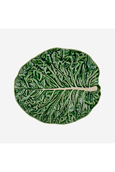 Bordallo Pinheiro Cabbage Green Ceramic Serving Bowl 37 cm