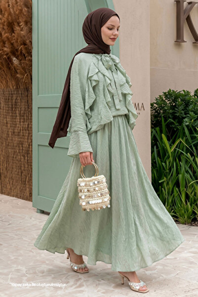 InStyle Spanish Sleeve Ruffle Mint Green Suit