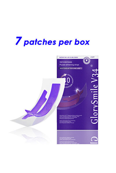 Choice 7 patches per box Purple Teeth Whitening Strips Brighten Tooth Remove ...