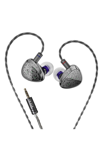 Choice سماعات أذن سلكية داخلية من نوع KBEAR TBX Tourbillon X IEMS باللون الأس...