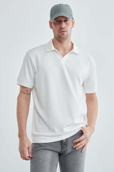 Fulla Moda Basic Polo Yaka Modal Tişört
