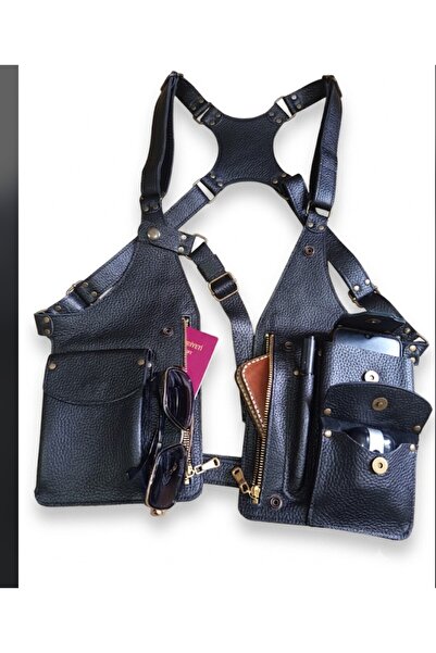 RİVET Genuine Leather, Holster Bag, Vest, Phone, Wallet, Card Holder, Pocket ...