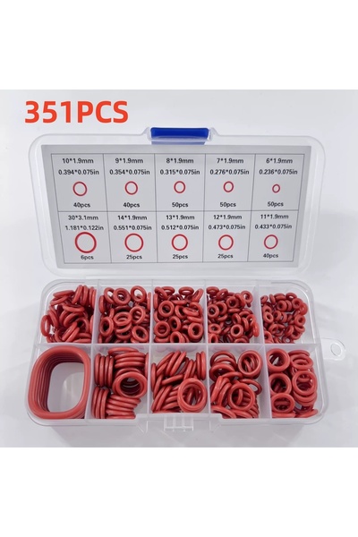 Choice مجموعة حلقات سيليكون 351 قطعة (702/351 قطعة) بـ 10 أحجام مقاومة للزيت ...