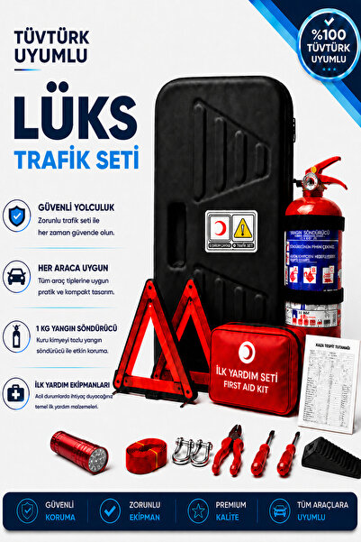 SerBugo TÜVTÜRK ONAYLI YENİ MEVZUATA UYGUN ARAÇ TRAFİK SETİ VE İLK YARDIM SETİ