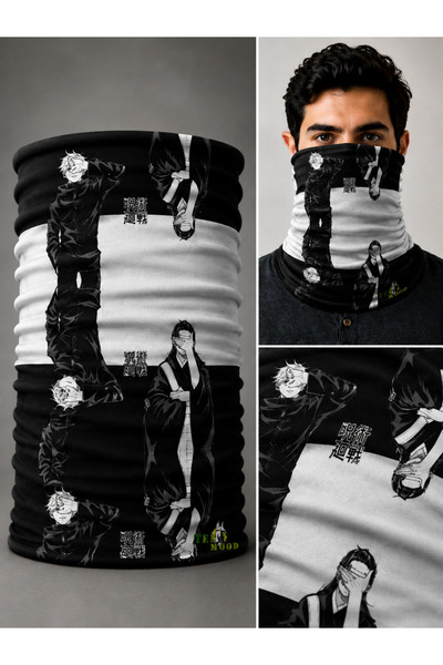 FG KONNİCHİWA Jujutsu Kaisen Bandana Anime Face Mask and Neck Gaiter and Dail...