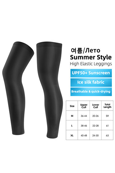 Choice L black WEST BIKING Summer Running Cycling Legs Sleeve Ice Silk UV Pro...