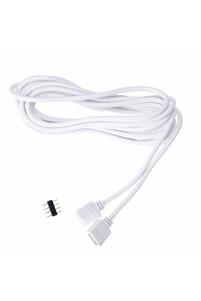 Choice7 سلك أسود بطول 5 أمتار، موصل LED RGB رباعي الأطراف، كابل تمديد، سلك مو...
