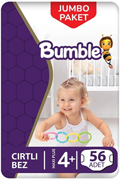 Bumble Maxi Plus Baby Diapers Size 4 9-16 kg Jumbo Package 56 Pieces
