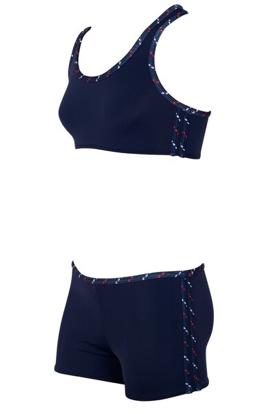 Kom Kız Çocuk Şortlu Sporcu Bikini Takımı