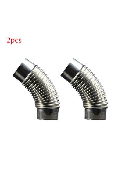 Choice 2pcs 60mm Steel 45 Degree Elbow Chimney Pipe Stainless Steel Multi Flu...