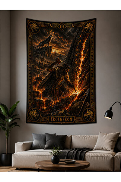 Vagonik The Saga of Ergenekon Themed Wall Covering Wall Tapestry Thick Qualit...