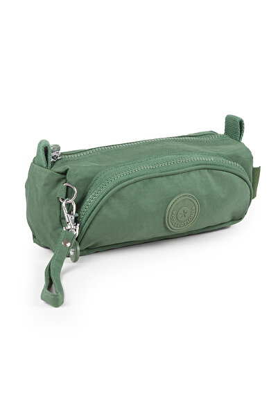 İMAKS Green Clinker Crinkle - 2 Zippered Wrist Strap Pocket, Phone and Makeup...