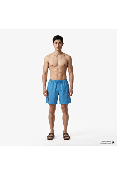 United4 Regular Fit Men's Blue Swim Shorts