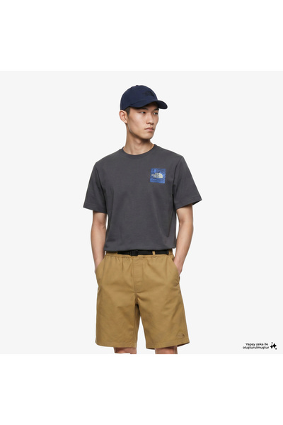 THE NORTH FACE Mountain Escape Relaxed Erkek Gri T-Shirt