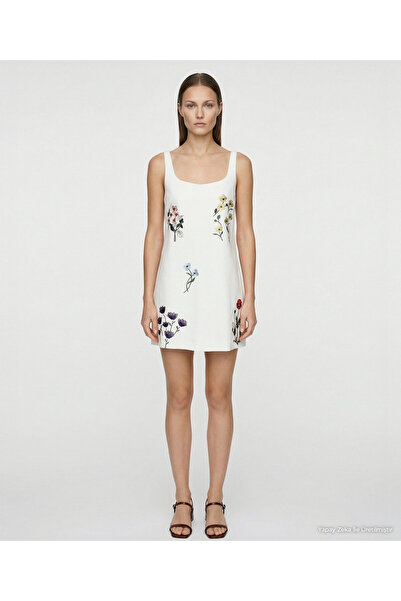 Yargıcı A Form Square Neck Sleeveless Dress