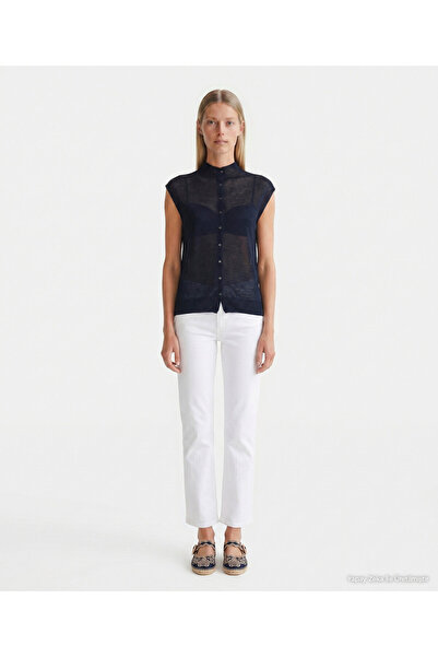Yargıcı Regular Stand Collar Sleeveless Cardigan