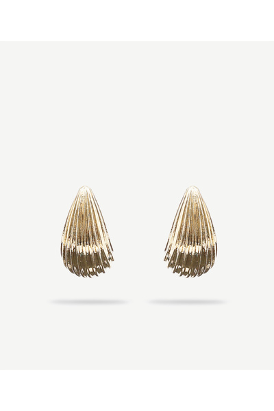 Yargıcı Drop Shaped Textured Earrings