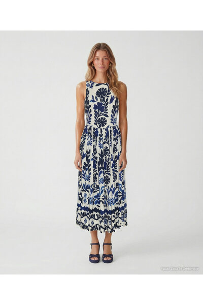 Yargıcı Plain Crew Neck Sleeveless Dress