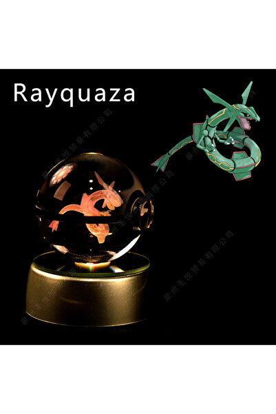 Choice26 07 Rayquaza Pokemon Crystal Ball 3D Pikachu Gengar Mewtwo Night Ligh...