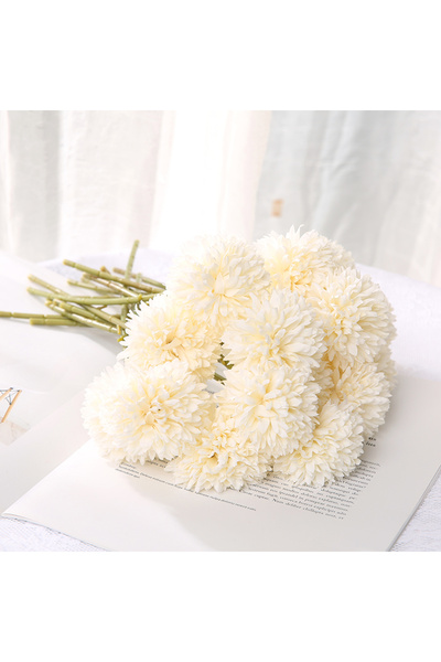Choice 5Pcs Beige Artificial Hydrangea Bouquet for Home, Bedroom, Wedding Dec...