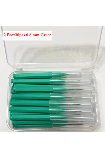 Choice11 30Pcs 2 Box Green 30pcsInterdental Brushes Dental Brush Between Teet...