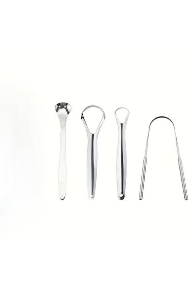 Choice 4pcs(pp bag) 1/2/3/4pcs Tongue Scrapers for Adults Tough Metal Tongue ...
