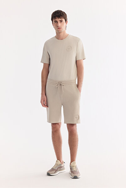 Avva Erkek Bej Beli Lastikli Bağcıklı Bi-Stretch Soft Touch Regular Fit Şort ...