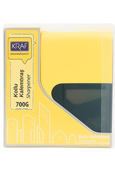 KRAF Pencil Sharpener with Sleeve Yellow 700g