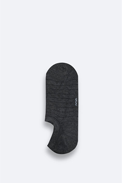 Avva Men's Anthracite Bamboo Sneaker Socks A51Y8502