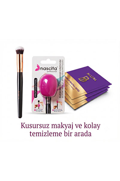 nascita Professional Silicone Makeup Brush - Oval Structure, Concealer, Small...
