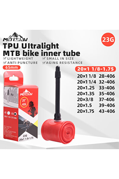 Choice 20inch 65MM MOTSUV Bicycle Inner Tube Ultralight 23g 20inch 406 20x1.0...