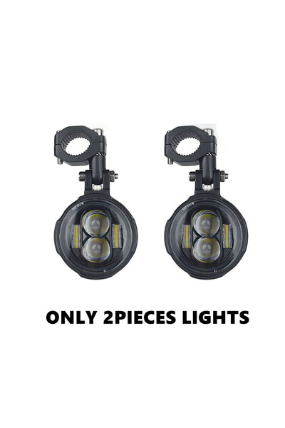 Choice1 قطعتان من مصابيح LED المساعدة للدراجة النارية باللون الأبيض لسيارات B...