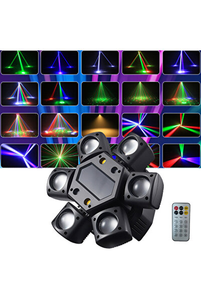 Choice US Plug 6 arms beam laser Six Arms RGBW LED Beam Moving Head Light DMX...