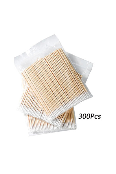 Choice1 C647-300pcs 100/200/300/500Pcs Cotton Swab with Wood Handle Small Poi...