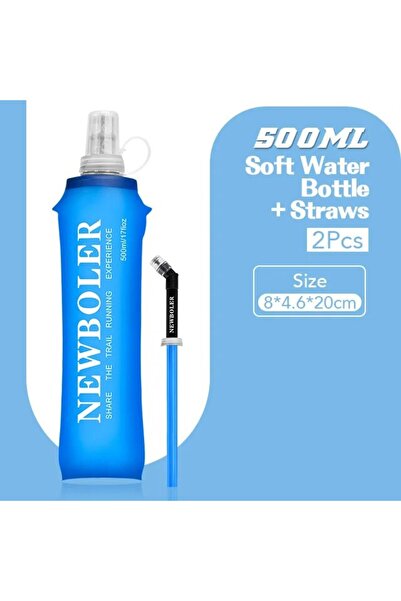 Choice 500ml and Straws NEWBOLER 250ml 500ml Water Bottle TPU Folding Soft Fl...