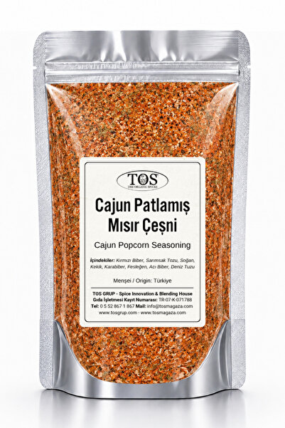 TOS The Organic Spices Cajun Patlamış Mısır Çeşni 100 gr Cajun Popcorn Season...