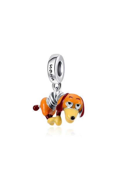 Choice19 B6049 Shiny Zircon Puppy Wolf Charms Dog Claw Bones Clip Beads Safet...