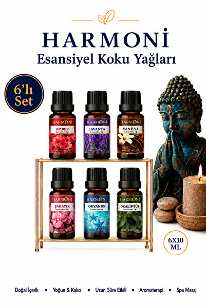 HARMONİ Favori Set Esansiyel Uçucu Yağ Buhurdanlık Yağı Hava Nemlendirici Aro...