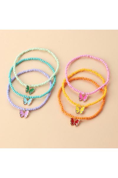 Choice Colorful bracelet 6pcs/set Stackable Butterfly Bracelet Set – Colorful...