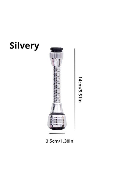 Choice silvery 1pc Rotable Foaming Faucet Extender, Stainless Steel Elastic, ...