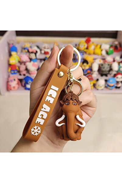 Choice3 3 Cartoon Animal Ice Age Keychain Creative Mammoth Keychain