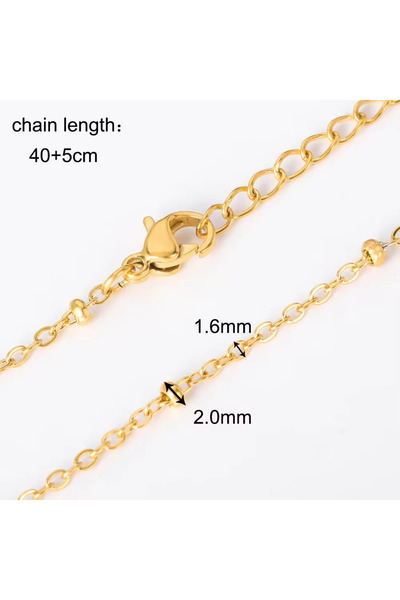 Choice24 Platinum Plated 2 10Pcs/Lot 45cm Stainless Steel Gold/Silve Color Ch...