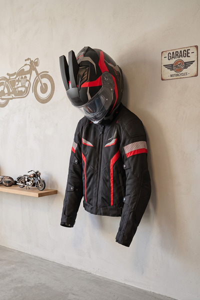 3dfabrick Beyaz Duvara Monte Motosiklet Kask, Mont ve Anahtar Askısı - Pratik Kask Tutucu