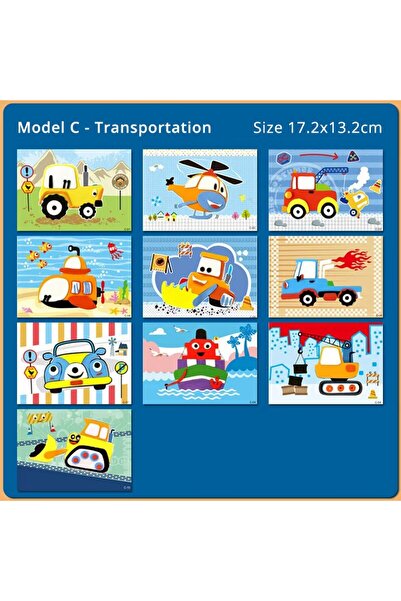 Choice1 Transportation 10 Pcs 3D EVA Foam Sticker Creative Art Craft Kit for ...