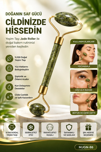 MUJGAN Yeşim Taşı Yüz Masaj Aleti
