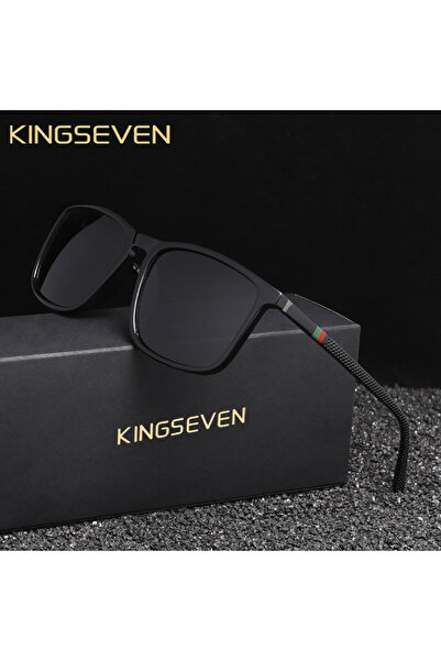 Choice5 Black Gray KINGSEVEN Polarized Men Sunglasses Anti-UV400 Lens Rectang...