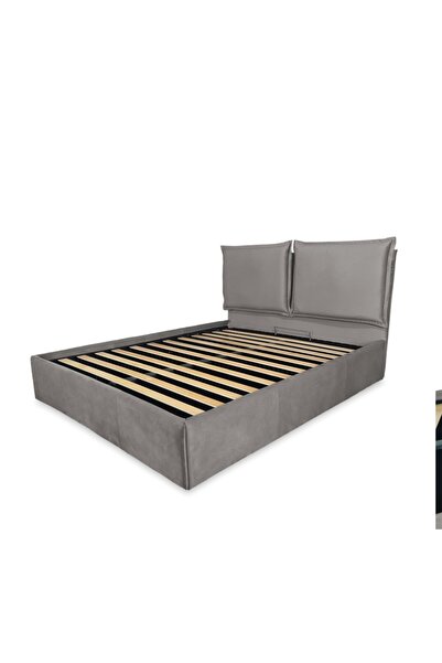 IKEA Κάλυμμα σκελετού κρεβατιού, Tibbleby μπεζ/γκρι, 160 x 200 εκ.