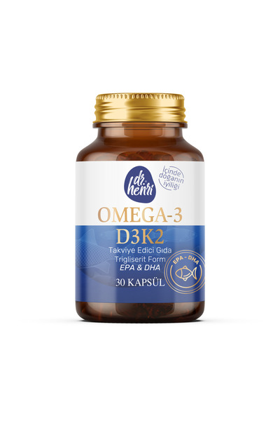 Dr.Henri Omega-3 D3K2 Epa & Dha 30 Capsules